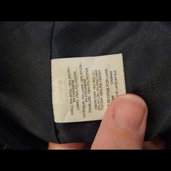 NWOT J Crew Size 6 navy blue wool cashmere coat by Nello Gori - Picture 7 of 8